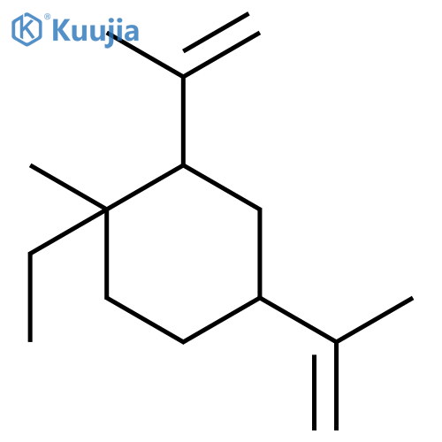 Cyclohexane, 1-ethyl-1-methyl-2,4-bis(1-methylethenyl)- structure