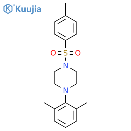 1-(2,6-dimethylphenyl)-4-(4-methylbenzenesulfonyl)piperazine structure