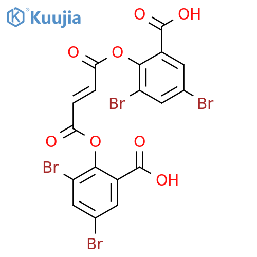 2-Butenedioic acid(2E)-, 1,4-bis(2,4-dibromo-6-carboxyphenyl) ester structure