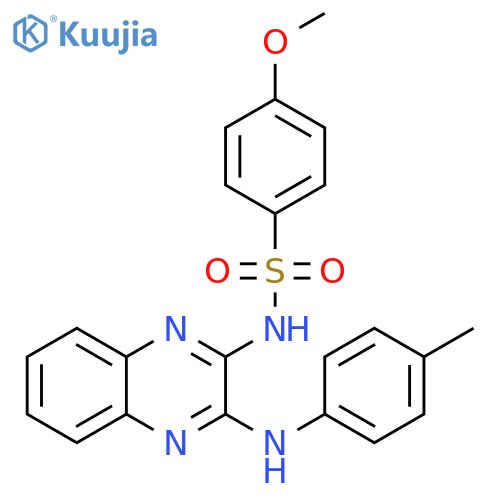 4-methoxy-N-{3-(4-methylphenyl)aminoquinoxalin-2-yl}benzene-1-sulfonamide structure