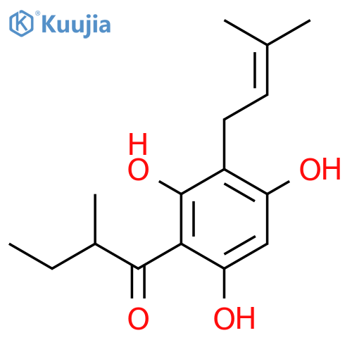 1-Butanone, 2-methyl-1-[2,4,6-trihydroxy-3-(3-methyl-2-butenyl)phenyl]- structure