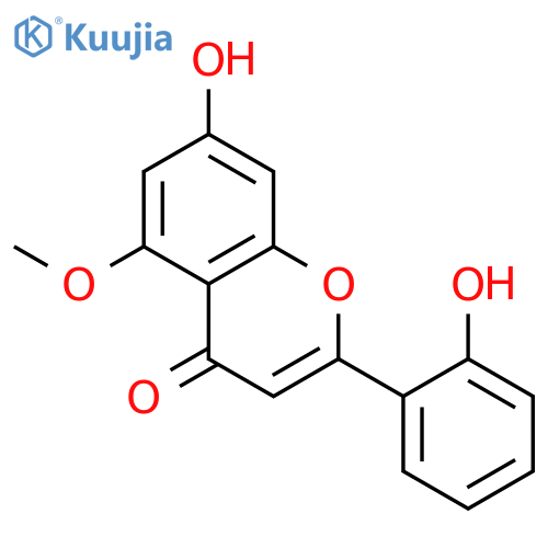 4H-1-Benzopyran-4-one, 7-hydroxy-2-(2-hydroxyphenyl)-5-methoxy- structure