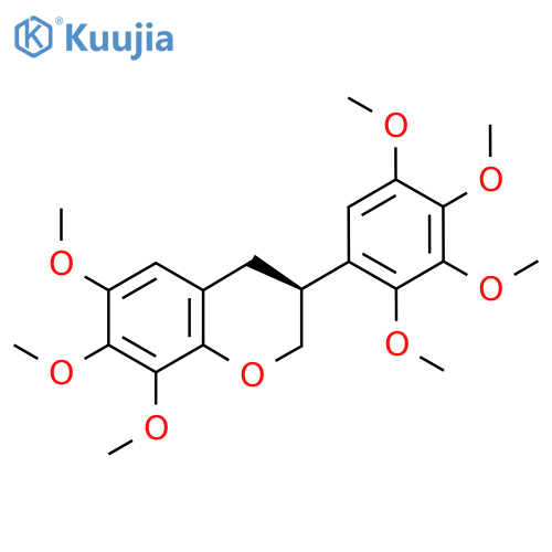 2H-1-Benzopyran, 3,4-dihydro-6,7,8-trimethoxy-3-(2,3,4,5-tetramethoxyphenyl)-, (S)- structure