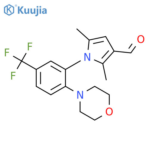 2,5-dimethyl-1-2-(morpholin-4-yl)-5-(trifluoromethyl)phenyl-1H-pyrrole-3-carbaldehyde structure