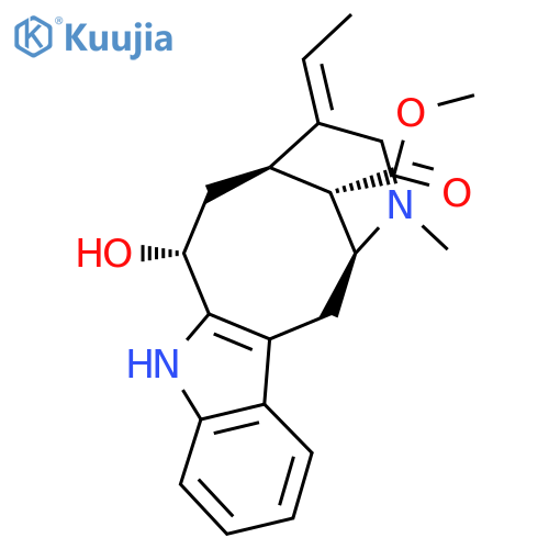 Methyl (1S,12R,14R,15Z,18S)-15-ethylidene-12-hydroxy-17-methyl-10,17-diazatetracyclo[12.3.1.03,11.04,9]octadeca-3(11),4,6,8-tetraene-18-carboxylate structure