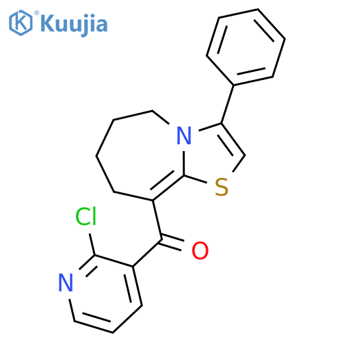 2-chloro-3-{3-phenyl-5H,6H,7H,8H-[1,3]thiazolo[3,2-a]azepine-9-carbonyl}pyridine structure