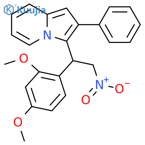 3-[1-(2,4-Dimethoxyphenyl)-2-nitroethyl]-2-phenylindolizine structure