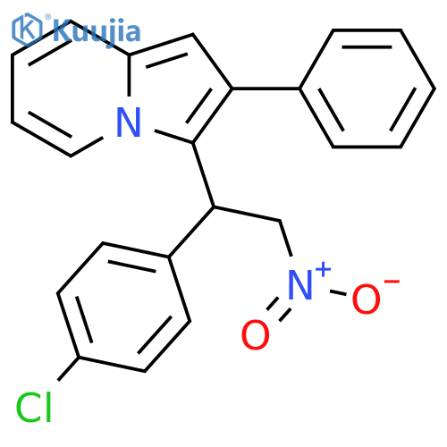 3-[1-(4-Chlorophenyl)-2-nitroethyl]-2-phenylindolizine structure