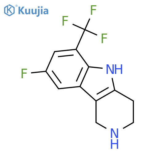 1H-Pyrido[4,3-b]indole, 8-fluoro-2,3,4,5-tetrahydro-6-(trifluoromethyl)- structure