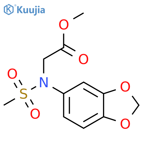 Methyl N-1,3-benzodioxol-5-yl-N-(methylsulfonyl)glycinate structure