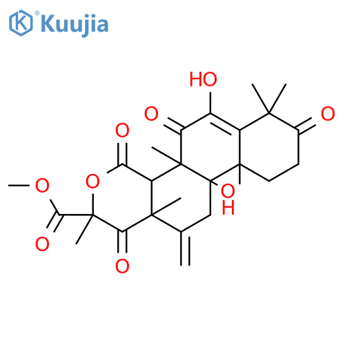 Methyl 6,10b-dihydroxy-2,4b,7,7,10a,12a-hexamethyl-12-methylidene-1,4,5,8-tetraoxo-1,4,4a,4b,5,7,8,9,10,10a,10b,11,12,12a-tetradecahydro-2H-phenanthro[1,2-c]pyran-2-carboxylate structure