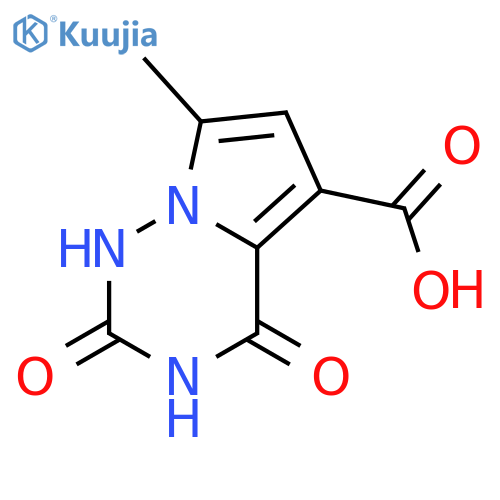 1,2,3,4-tetrahydro-7-methyl-2,4-dioxo-Pyrrolo[2,1-f][1,2,4]triazine-5-carboxylic acid structure