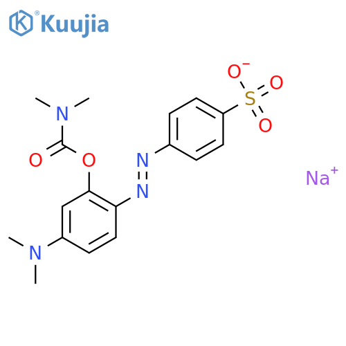 sodium 4-[(E)-{4-(dimethylamino)-2-[(dimethylcarbamoyl)oxy]phenyl}diazenyl]benzenesulfonate structure