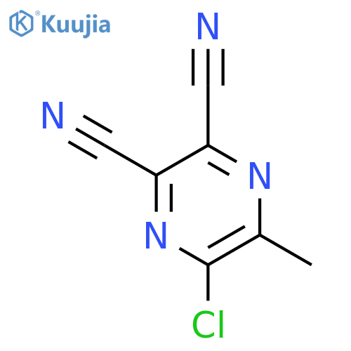 5-chloro-6-methylpyrazine-2,3-dicarbonitrile structure