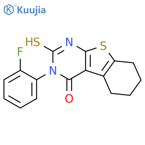 4-(2-fluorophenyl)-5-sulfanyl-8-thia-4,6-diazatricyclo7.4.0.0,2,7trideca-1(9),2(7),5-trien-3-one structure