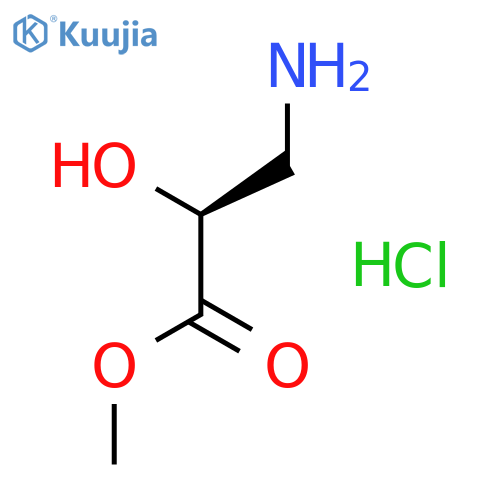 methyl (2S)-3-amino-2-hydroxypropanoate hydrochloride structure