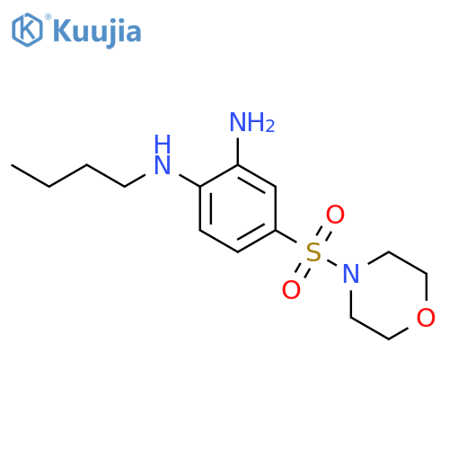 N1-butyl-4-(morpholine-4-sulfonyl)benzene-1,2-diamine structure