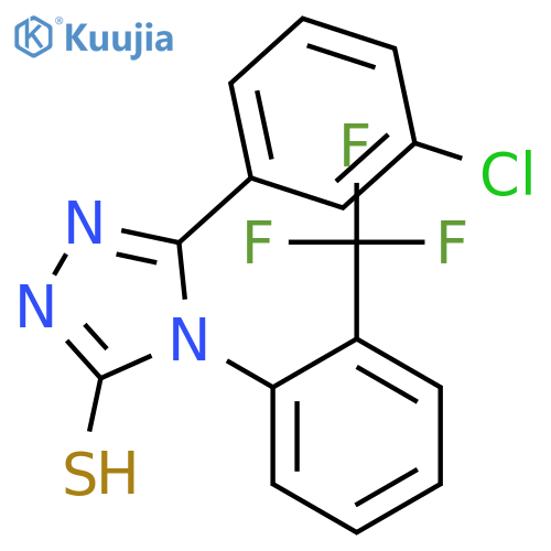 5-(3-chlorophenyl)-4-2-(trifluoromethyl)phenyl-4H-1,2,4-triazole-3-thiol structure
