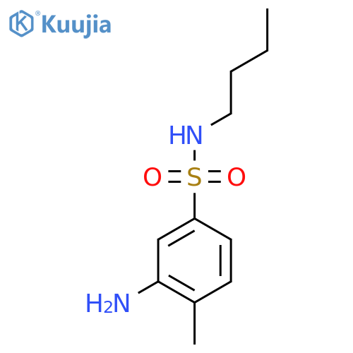 3-amino-N-butyl-4-methylbenzenesulfonamide structure
