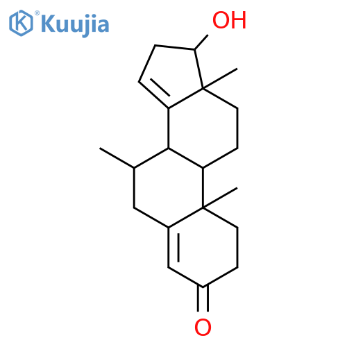17-hydroxy-7-methylandrosta-4,14-dien-3-one structure