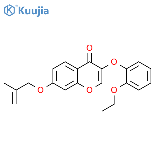 3-(2-ethoxyphenoxy)-7-[(2-methyl-2-propenyl)oxy]-4H-chromen-4-one structure