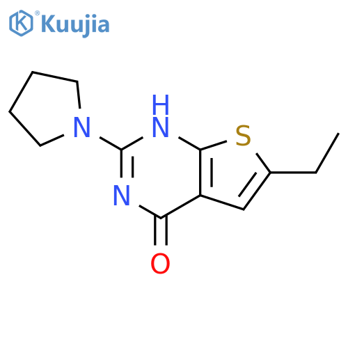 6-Ethyl-2-(pyrrolidin-1-yl)-3H,4H-thieno2,3-dpyrimidin-4-one structure