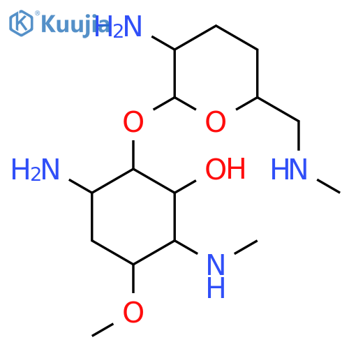 L-chiro-Inositol,4-amino-3-O-[2-amino-2,3,4,6-tetradeoxy-6-(methylamino)-a-D-erythro-hexopyranosyl]-1,4,5-trideoxy-6-O-methyl-1-(methylamino)-(9CI) structure