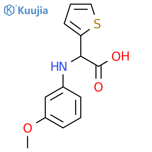 (3-Methoxy-phenylamino)-thiophen-2-yl-acetic acid structure