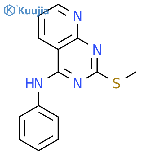 Pyrido[2,3-d]pyrimidin-4-amine,2-(methylthio)-N-phenyl- structure