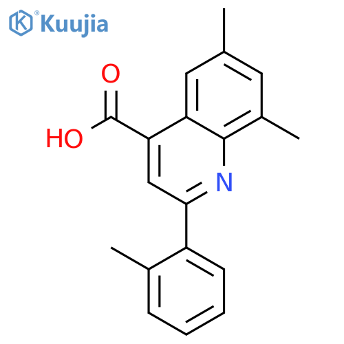 6,8-Dimethyl-2-(2-methylphenyl)quinoline-4-carboxylic acid structure