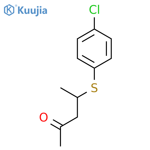 2-PENTANONE, 4-[(4-CHLOROPHENYL)THIO]- structure