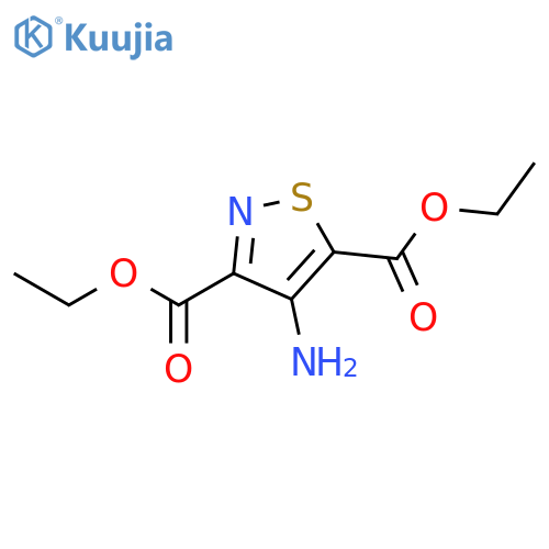 3,5-diethyl 4-amino-1,2-thiazole-3,5-dicarboxylate structure