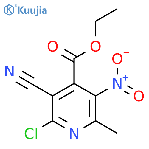 Ethyl 2-chloro-3-cyano-6-methyl-5-nitroisonicotinate structure
