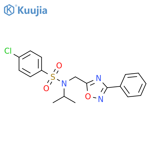 4-chloro-N-[(3-phenyl-1,2,4-oxadiazol-5-yl)methyl]-N-propan-2-ylbenzenesulfonamide structure