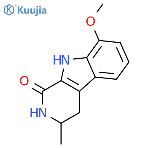 1H-PYRIDO[3,4-B]INDOL-1-ONE, 2,3,4,9-TETRAHYDRO-8-METHOXY-3-METHYL- structure