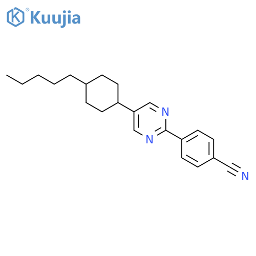 Benzonitrile,4-[5-(trans-4-pentylcyclohexyl)-2-pyrimidinyl]- structure