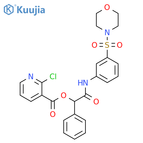 [2-(3-Morpholin-4-ylsulfonylanilino)-2-oxo-1-phenylethyl] 2-chloropyridine-3-carboxylate structure