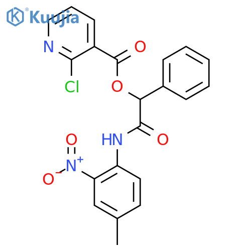 [(4-Methyl-2-nitrophenyl)carbamoyl](phenyl)methyl 2-chloropyridine-3-carboxylate structure