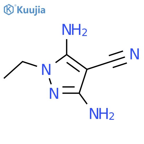 3,5-diamino-1-ethyl-1H-pyrazole-4-carbonitrile structure