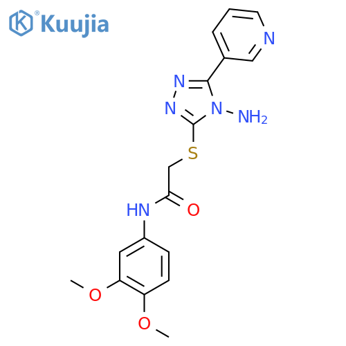 2-{[4-amino-5-(pyridin-3-yl)-4H-1,2,4-triazol-3-yl]sulfanyl}-N-(3,4-dimethoxyphenyl)acetamide structure