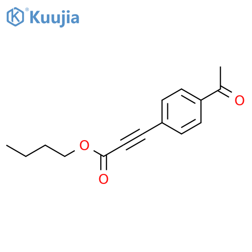 2-Propynoic acid, 3-(4-acetylphenyl)-, butyl ester structure