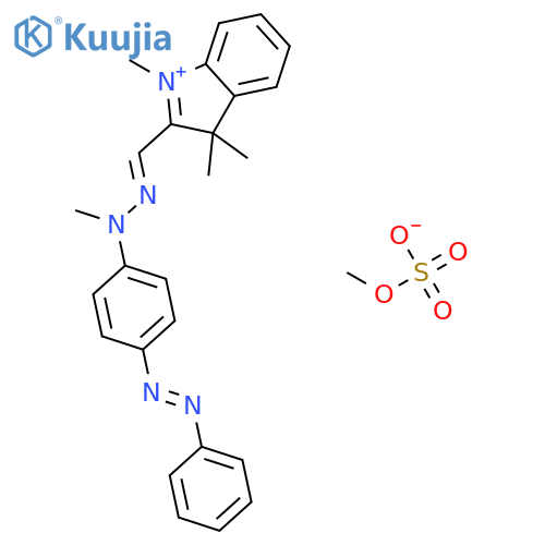 1,3,3-trimethyl-2-[[methyl[4-(phenylazo)phenyl]hydrazono]methyl]-3H-indolium methyl sulphate structure