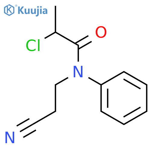 2-chloro-N-(2-cyanoethyl)-N-phenylpropanamide structure
