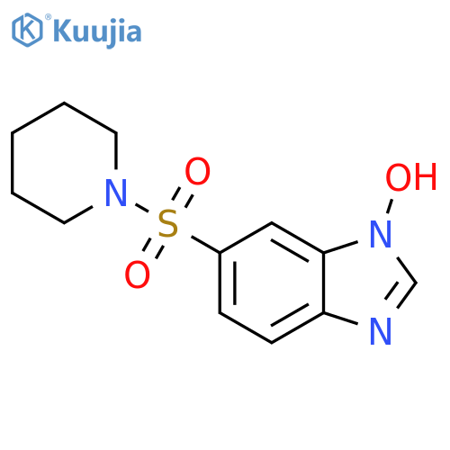 6-(piperidin-1-ylsulfonyl)-1H-benzimidazol-1-ol structure