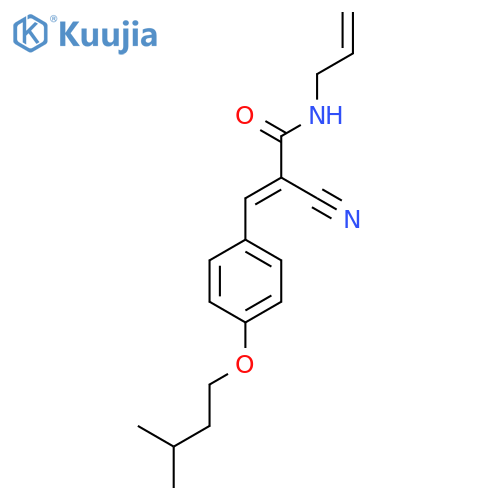 2-cyano-3-[4-(3-methylbutoxy)phenyl]-N-(prop-2-en-1-yl)prop-2-enamide structure