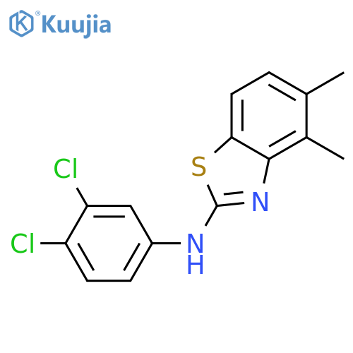 N-(3,4-dichlorophenyl)-4,5-dimethyl-1,3-benzothiazol-2-amine structure