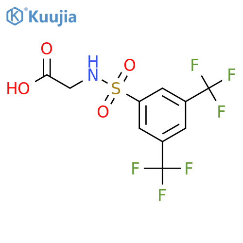 ({[3,5-bis(trifluoromethyl)phenyl]sulfonyl}amino)acetic acid structure