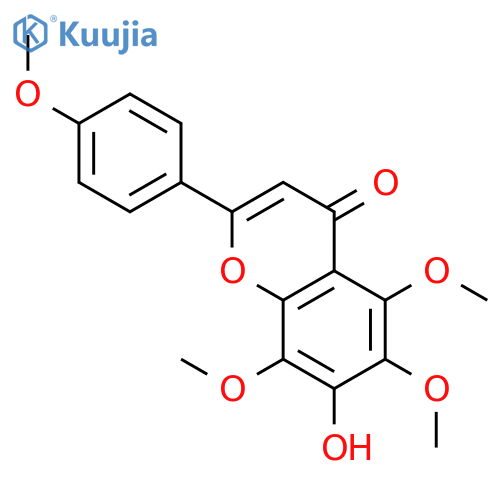 4H-1-Benzopyran-4-one,7-hydroxy-5,6,8-trimethoxy-2-(4-methoxyphenyl)- structure