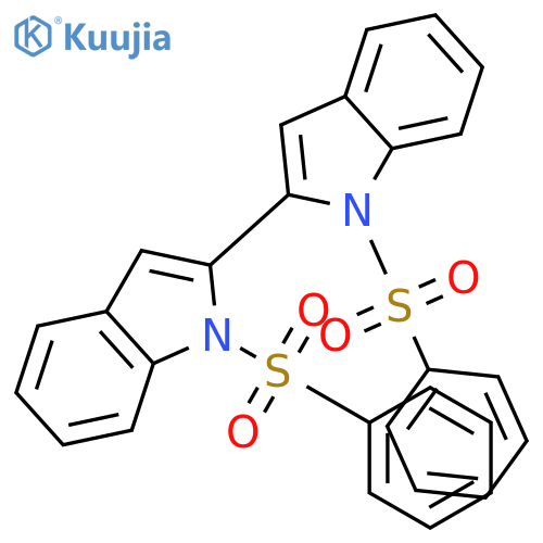 2,2'-BI-1H-INDOLE, 1,1'-BIS(PHENYLSULFONYL)- structure