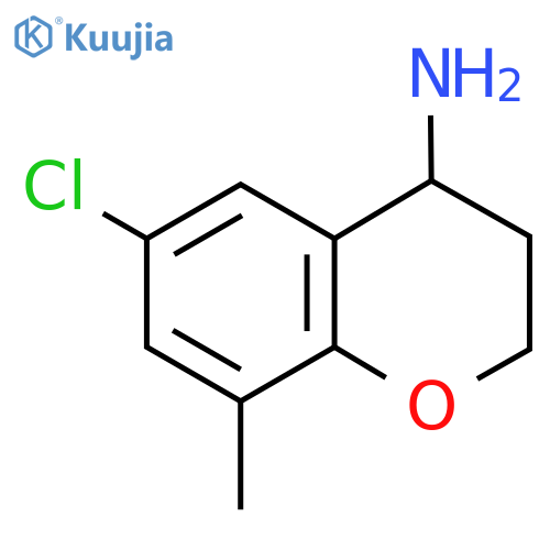 6-CHLORO-8-METHYL-3,4-DIHYDRO-2H-1-BENZOPYRAN-4-AMINE structure